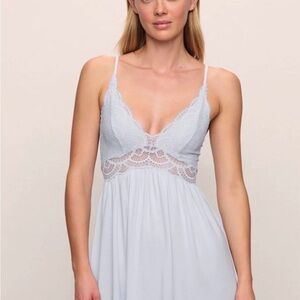Eberjey Mariana Lace-Trim Camisole Nightgown